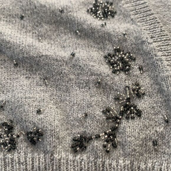 American Eagle Beautiful Beaded Angora Hair Cardigan sz med - Picture 9 of 9